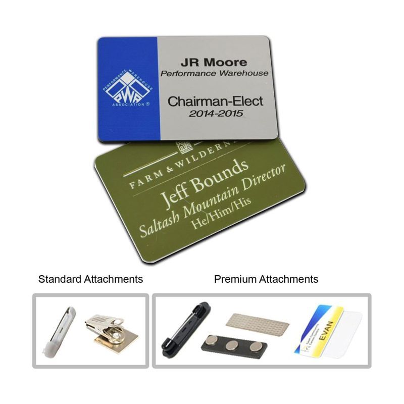 Plastic Name Badge 2.125" x 3.375"