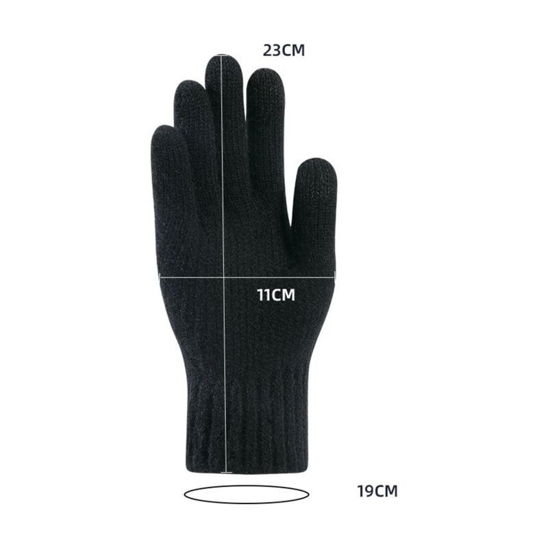 Thick Adult Gloves with Two-Finger Touch