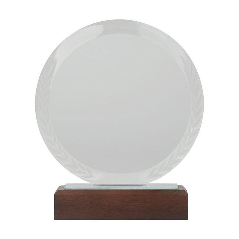 Redondo Crystal Award with Wood Base