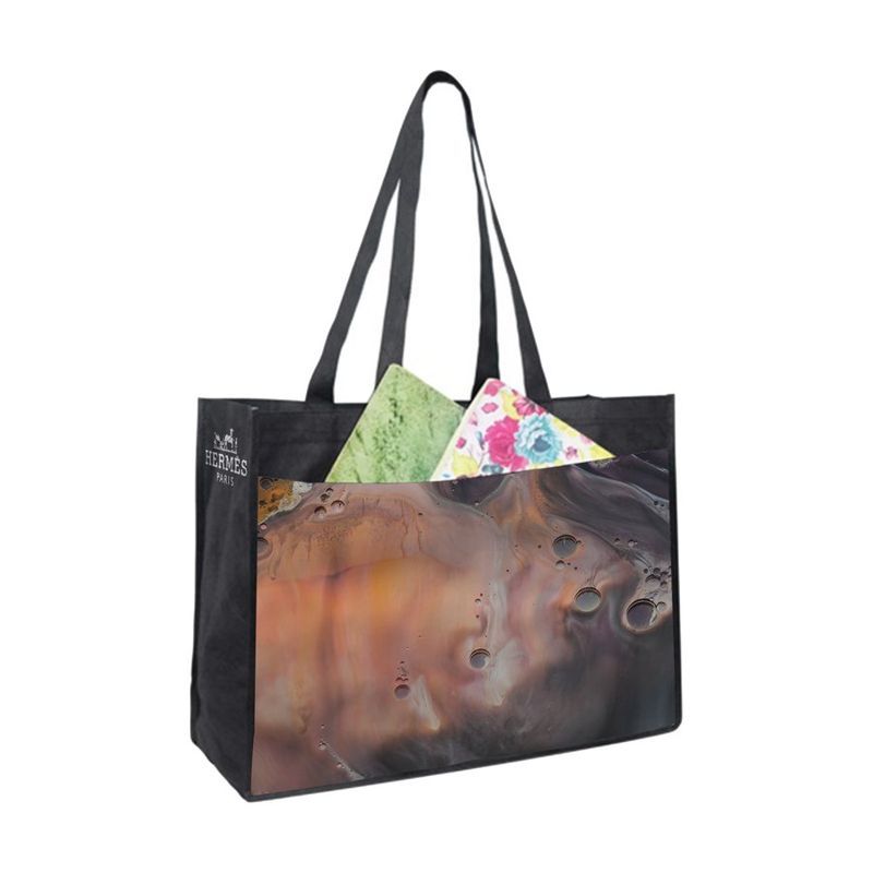 PET Non-Woven Tote with Sublimated Front Pocket