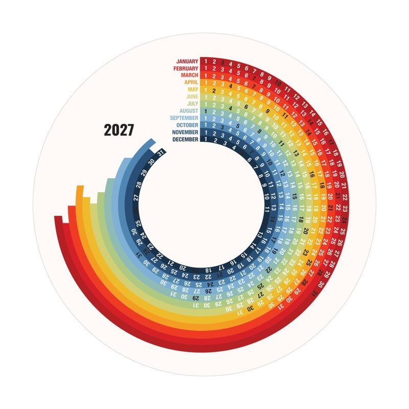 ColorSurge Round Calendar Mouse Pad