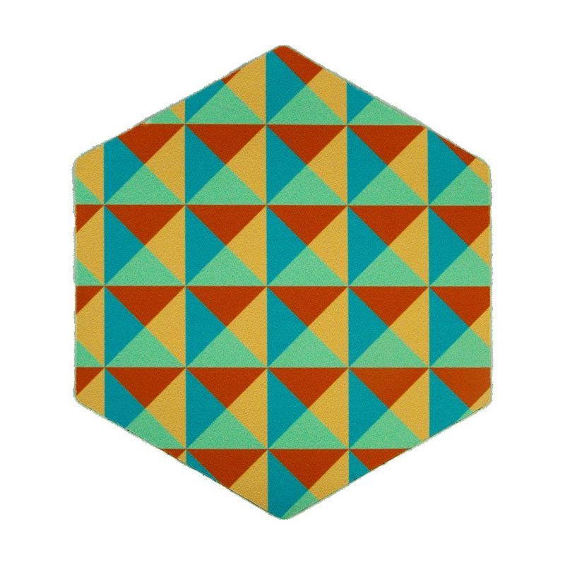 Hexagon Shape Soft Mouse Pad 7.38 x 8.52 Inch