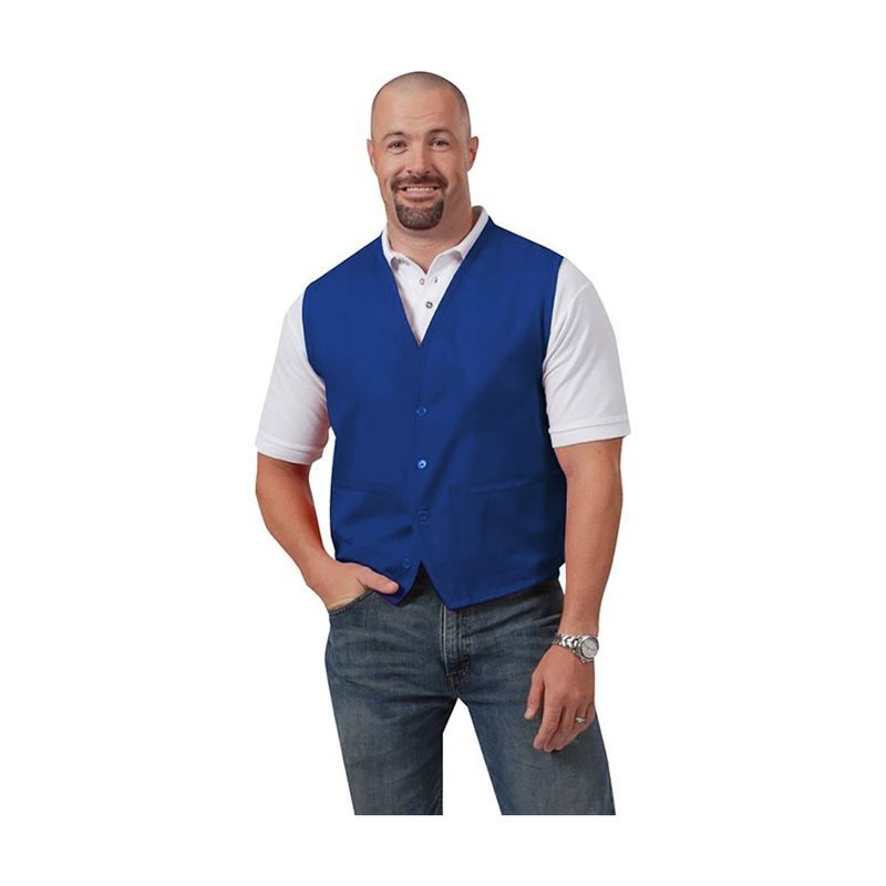 Button Down Vest with Two Waist Pockets