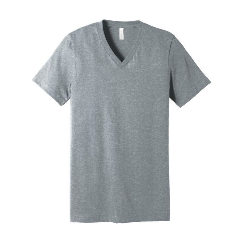 BELLA+CANVAS Unisex Heather CVC V-Neck Tee