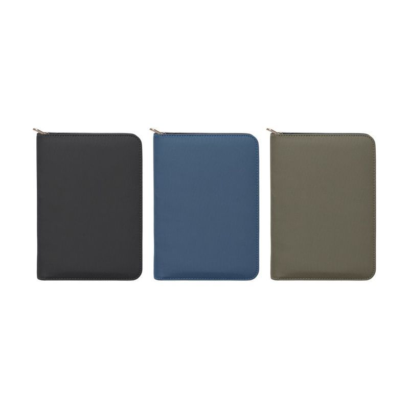 Aurelia Recycled Gold Zipper Portfolio A5