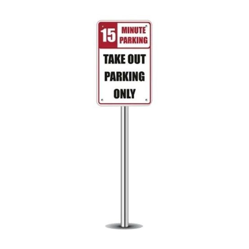 Take Out Parking Only Sign 1 ft x 1 ft