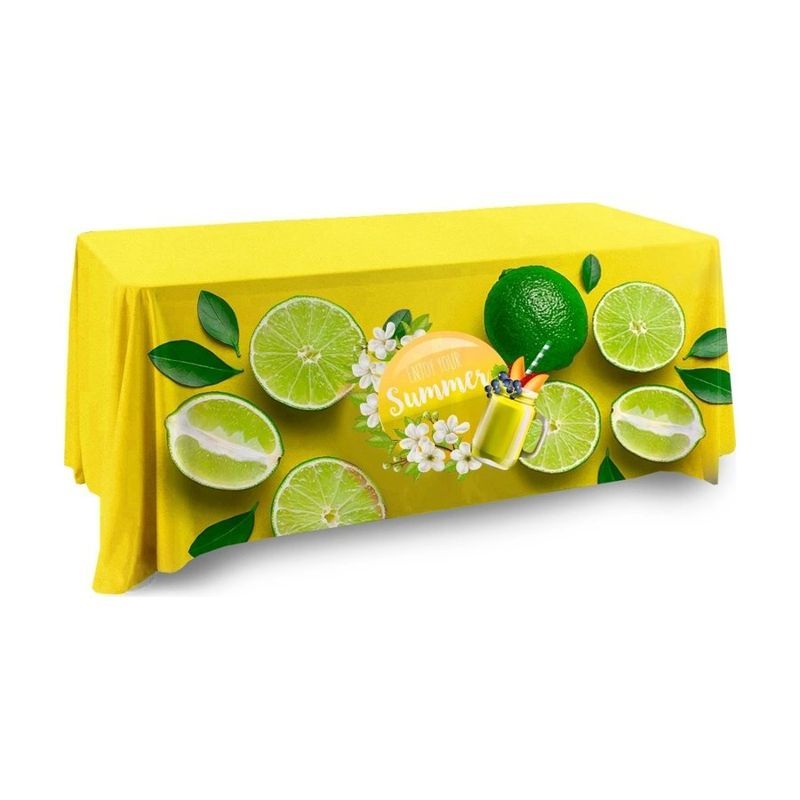 Knit Polyester Table Cover with Digital Front Panel