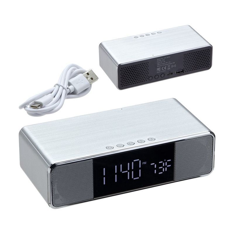 Mystic Alarm Clock With Wireless Speaker and Charger