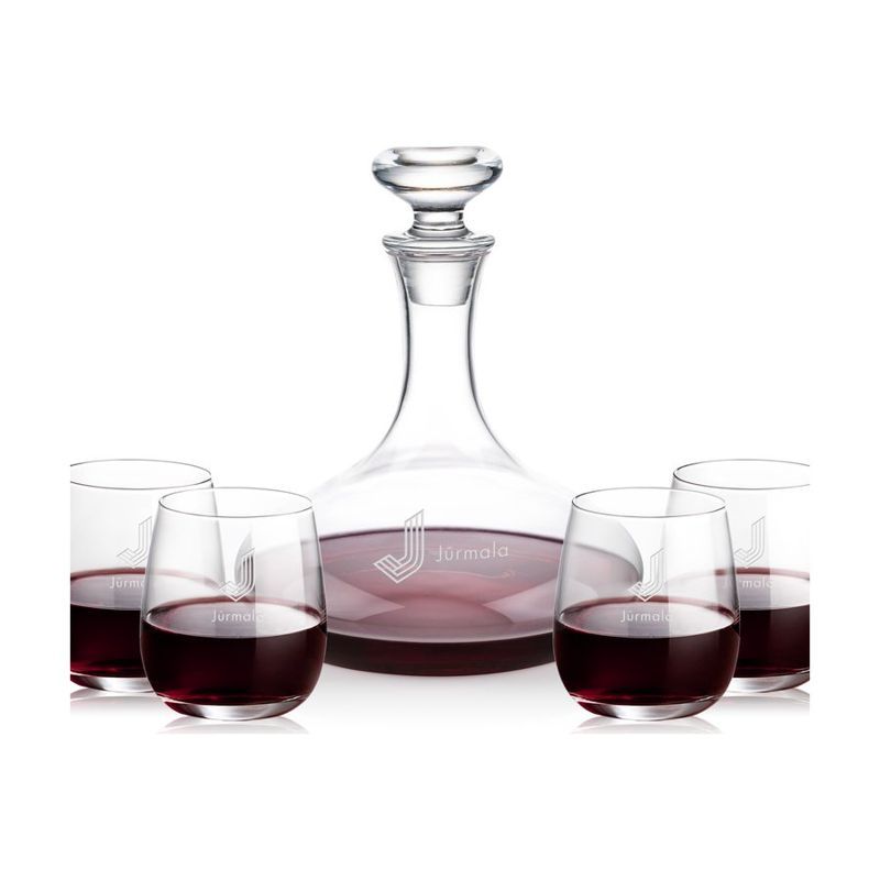 Elliston Decanter and Crestview Stemless Wine Set
