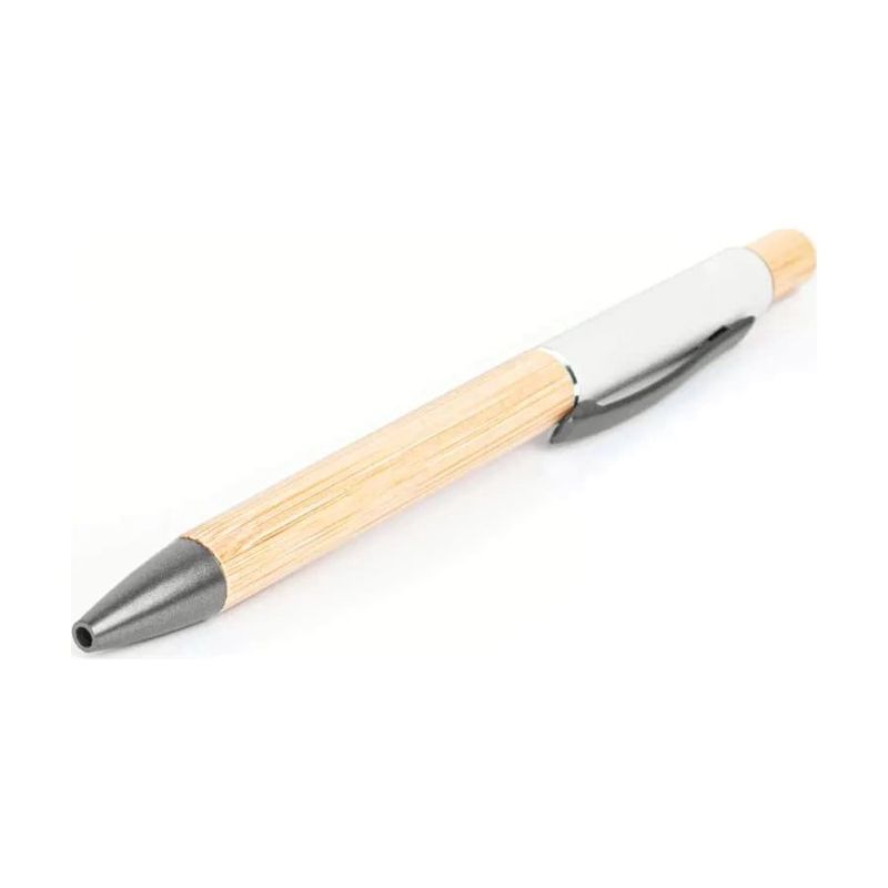 Bamboo Barrel Pen with Gunmetal Clip