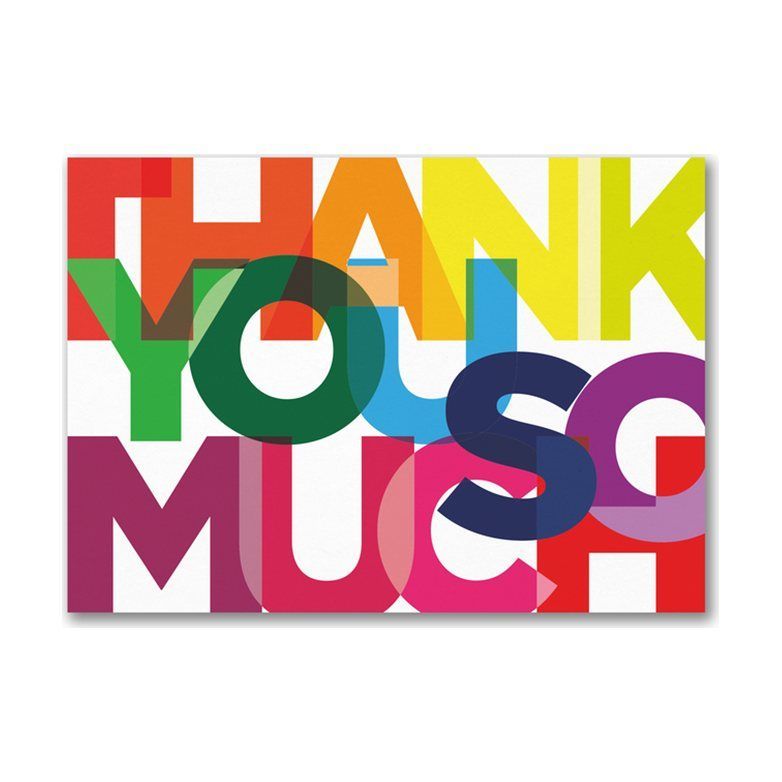 Thank You In Color Folding Card