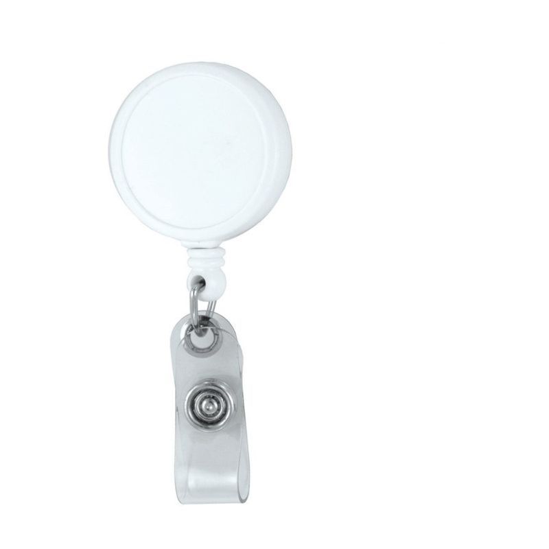 Round Jumbo Imprint Retractable Badge Reel and Badge Holder