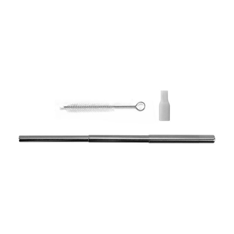 Collapsible Stainless Steel Straw Kit with Brush