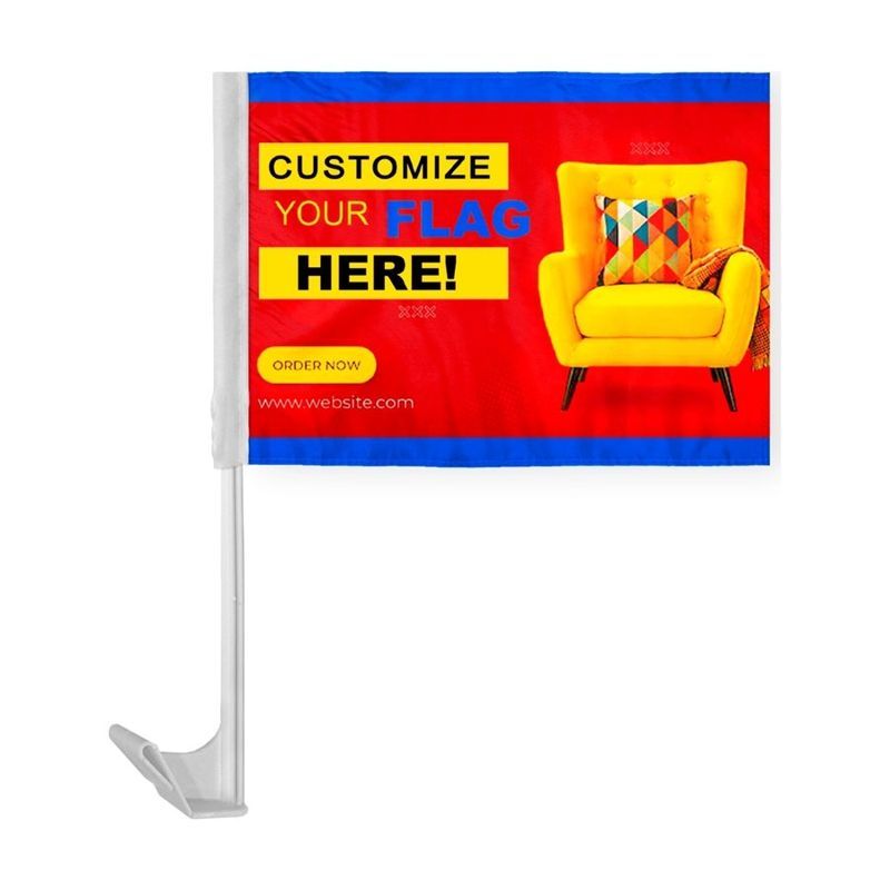 Custom Digital Car Flag 12" x 16"