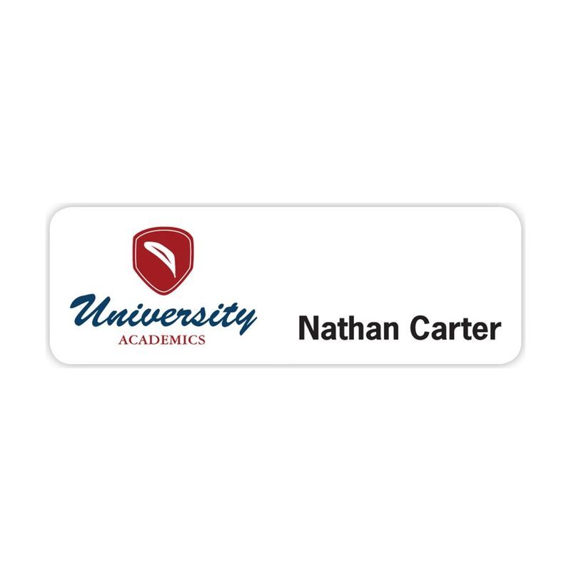 Express Plastic Name Badge 1" x 3"