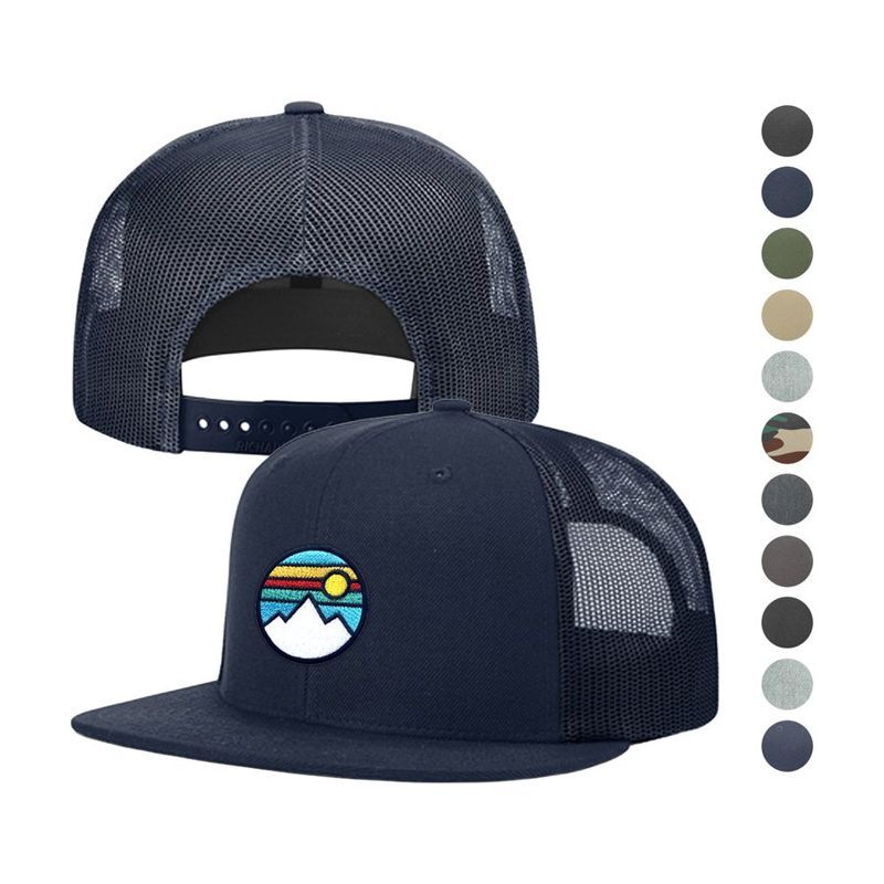 Richardson Acrylic-Wool Blend Flat Bill Trucker Cap