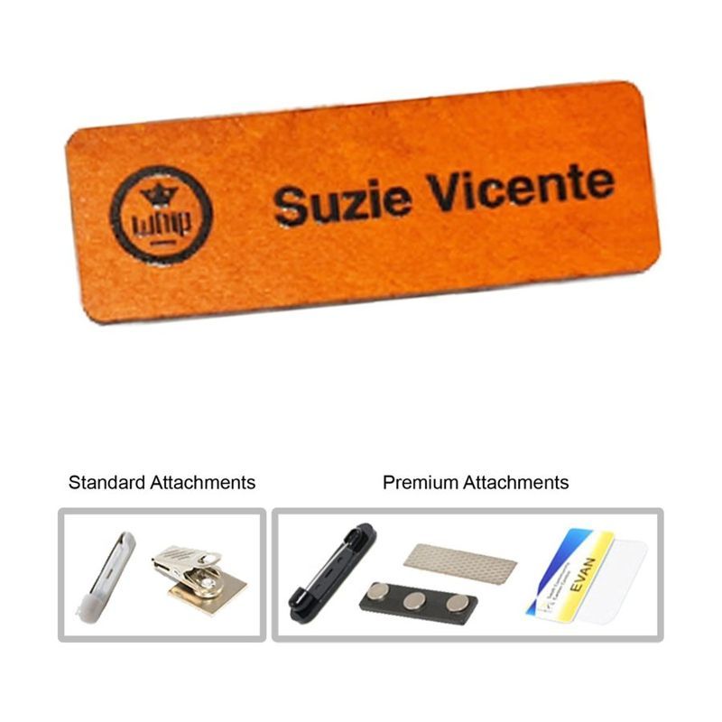 3" x 1" Printed Wood Name Badge