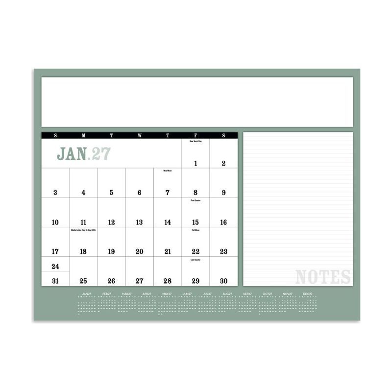 Monthly Notes Desk Pad Calendar