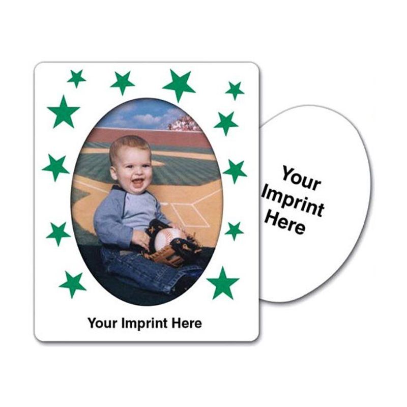 30 Mil Oval Center Stars Picture Frame Magnet, Full Color