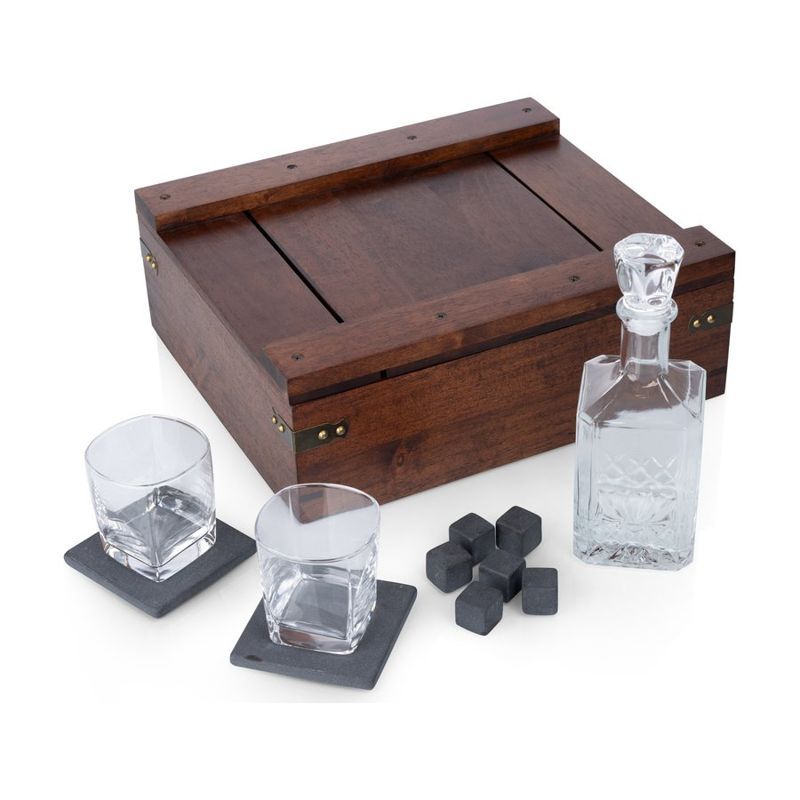 Whiskey Box Gift Set with Decanter