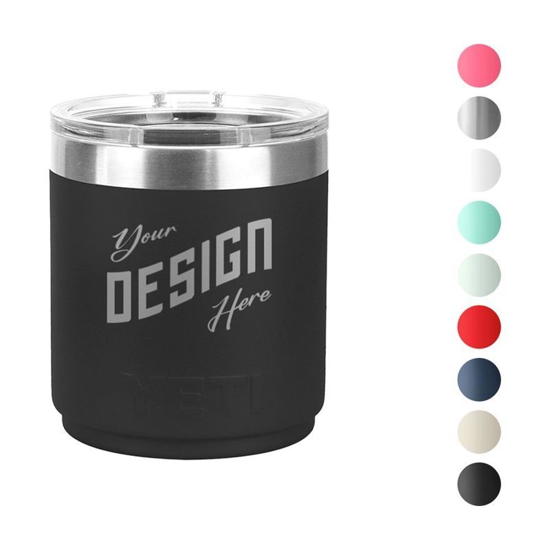 YETI 10 oz Rambler Lowball Tumbler with Lid