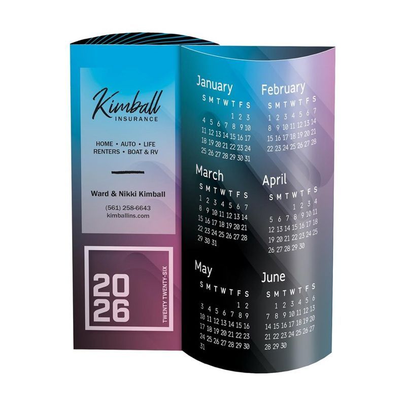 Color Block 3D Wave Desk Calendar