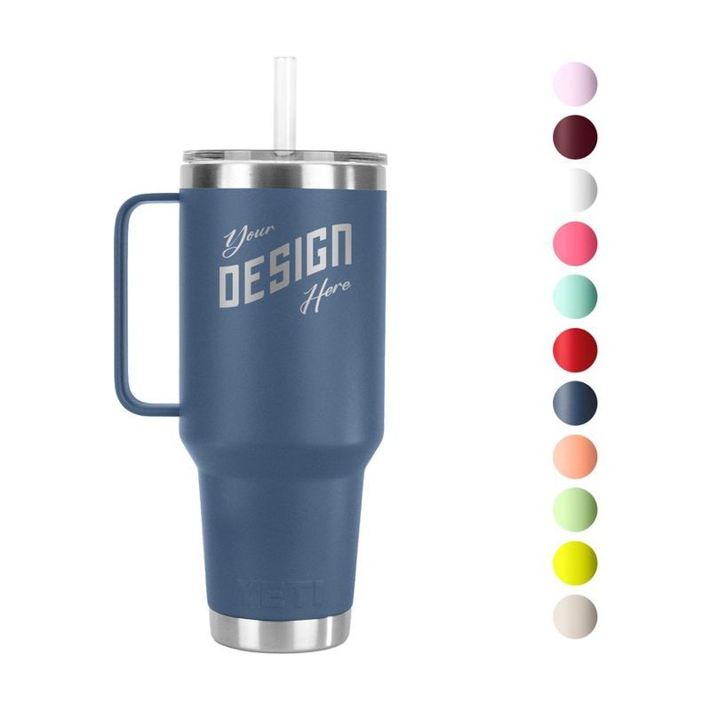 YETI 42 oz Rambler Stainless Tumbler with Straw Lid