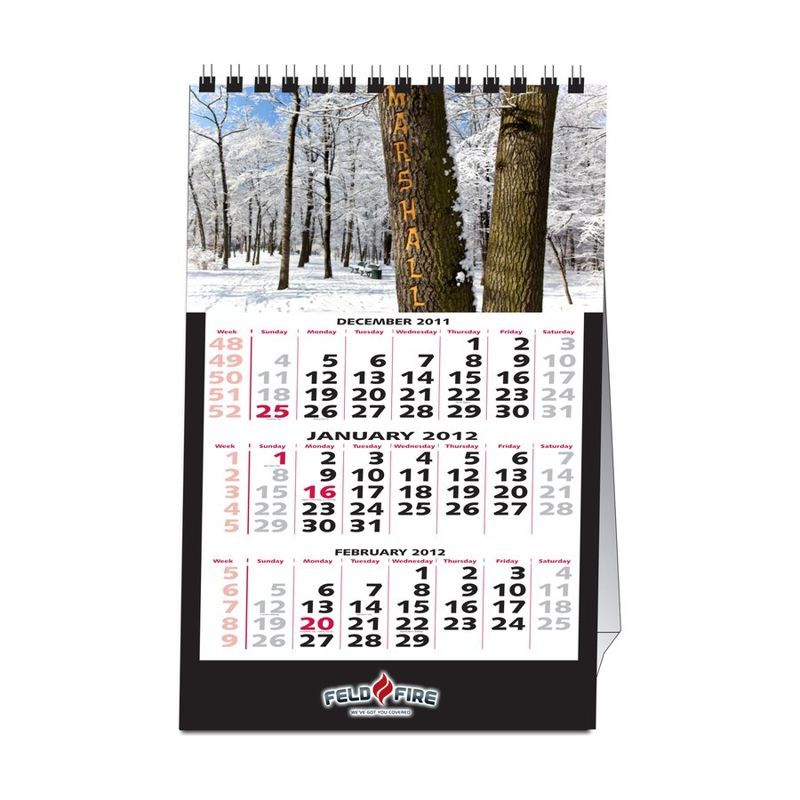 Personalized 12 Photo Tent Desk Calendar