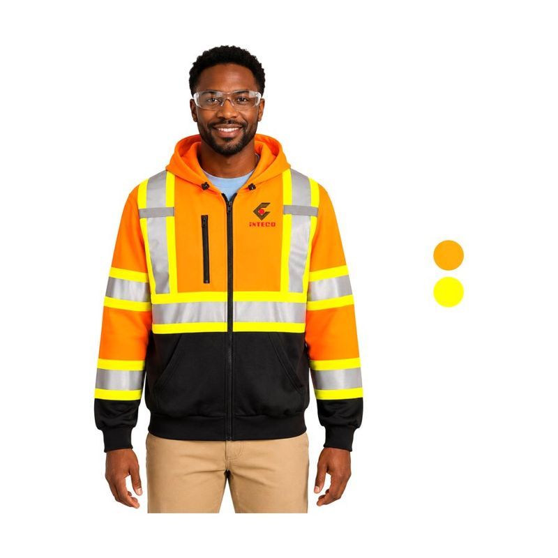 Hi-Vis X-Back Zip Hoodie with UPF 40+