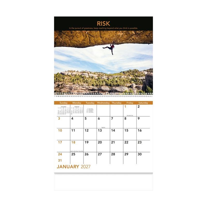 Motivations 2027 Spiral Bound Wall Calendar