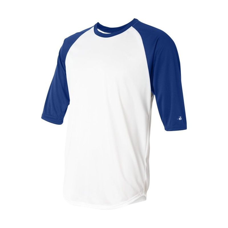 Badger Men's B-Core Three-Quarter Sleeve Baseball T-Shirt
