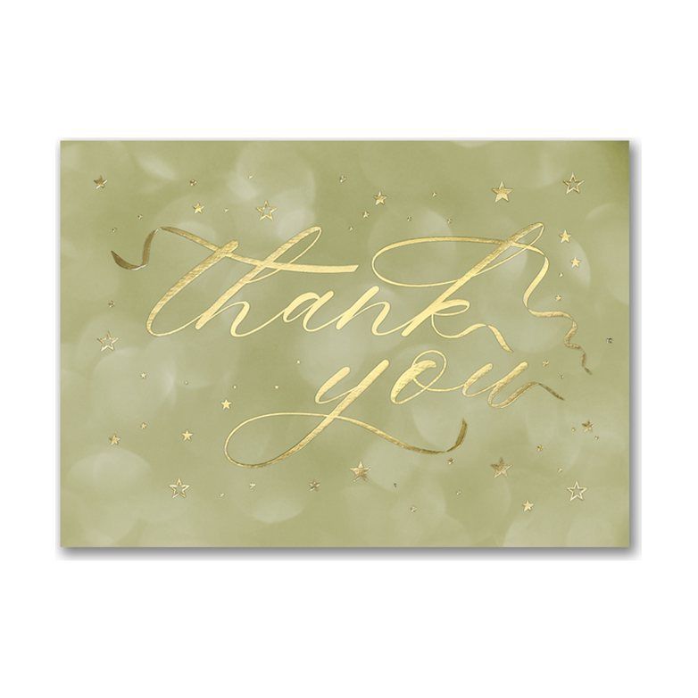 Stellar Gold Foil Thank You Card