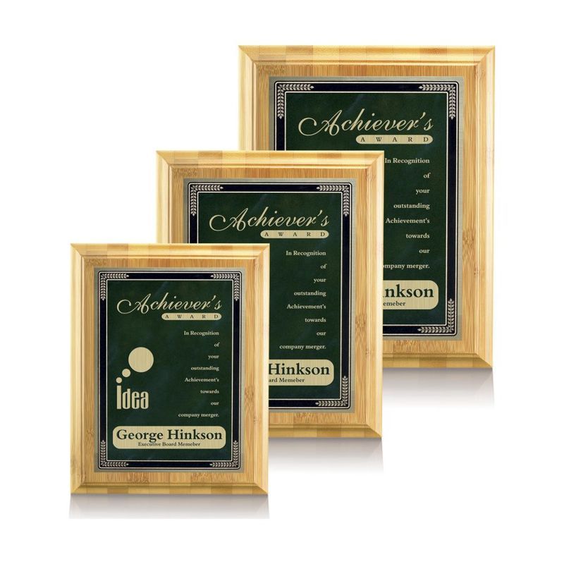 Bamboo Cardinal Achievement Plaque - Green