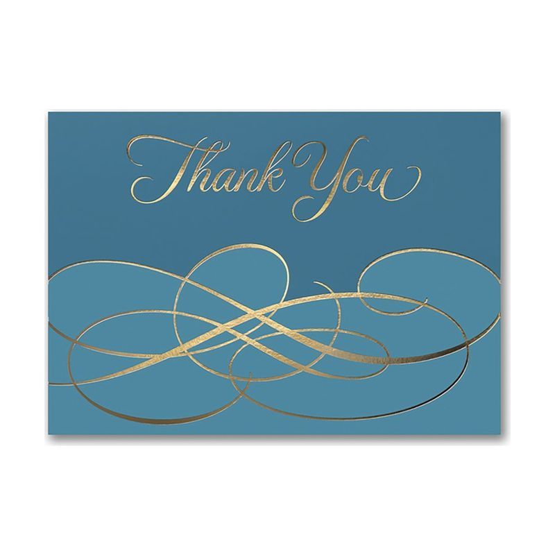Swirl Foil Thank You Card