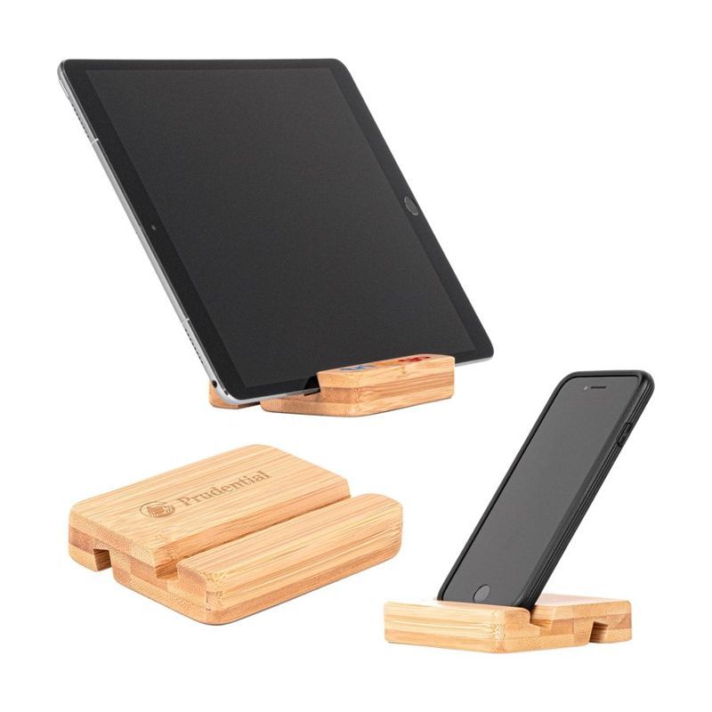 Bamboo Dual Tablet and Mobile Device Holder