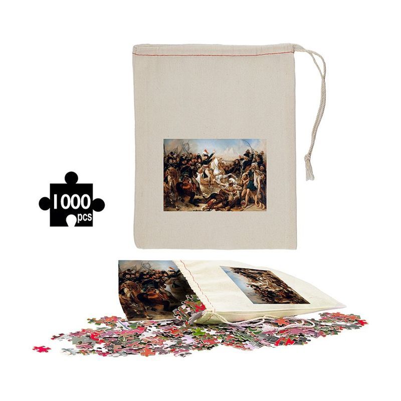1000-Piece Puzzle in Cotton Drawstring Bag