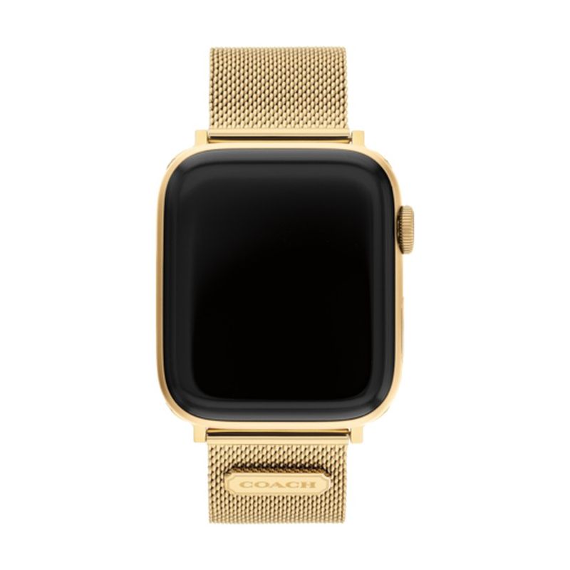 Coach Gold Plated Mesh Bracelet Strap