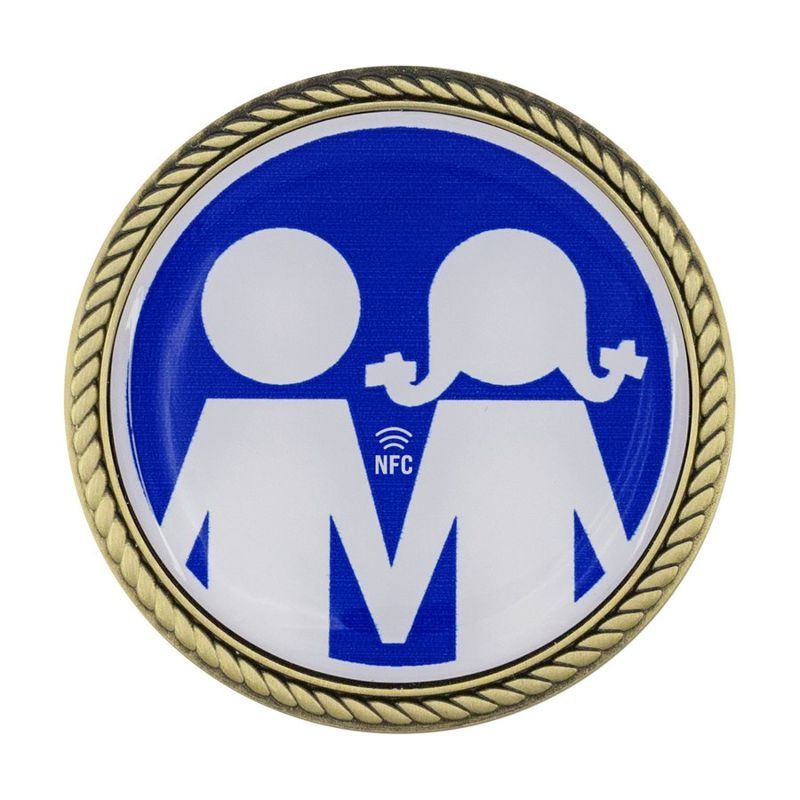 1.75 Inch NFC Challenge Coin with Rope Border