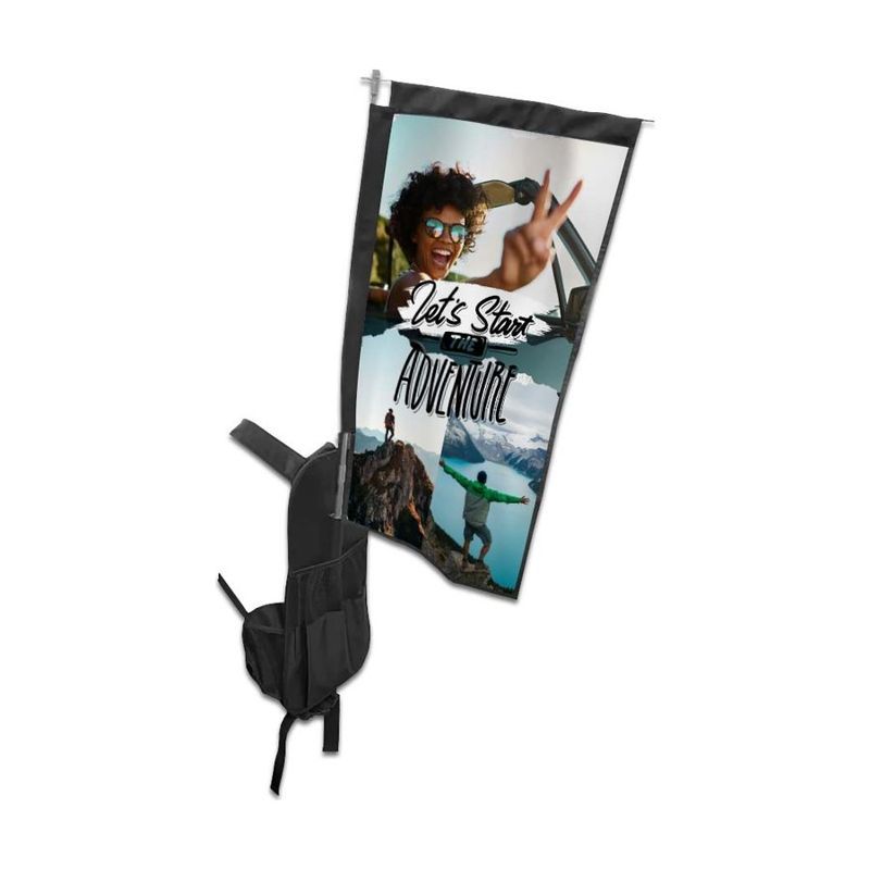 Double Sided Rectangle Backpack Flag