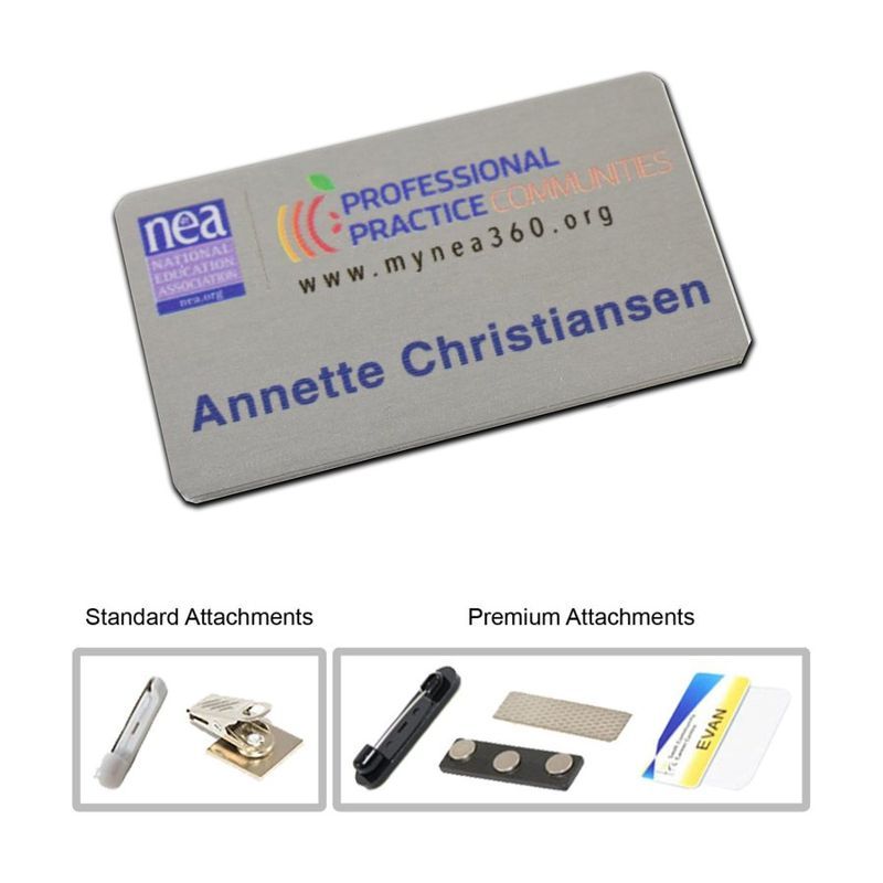 Metal Name Badge 2.125" x 3.375"