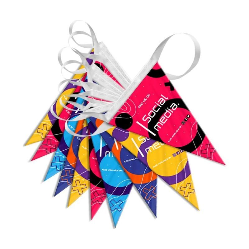 Custom Polyester Pennant Streamer with 10" x 15" Pennants