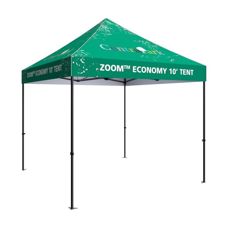 10' Zoom Outdoor Economy Steel Tent, Printed Canopy