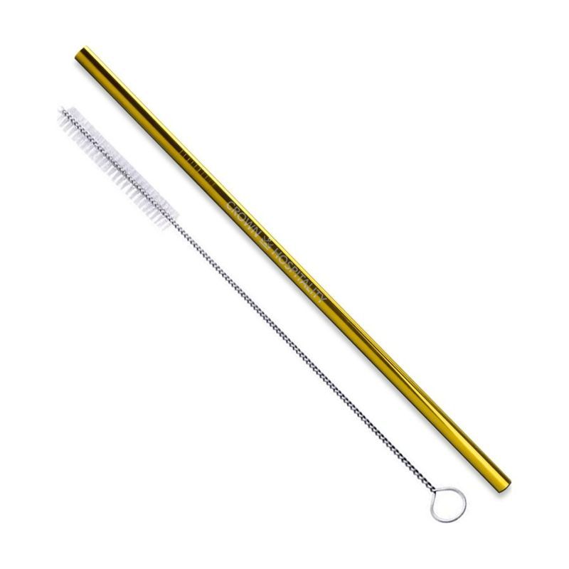 Straight Stainless Steel Straw - Gold or Copper