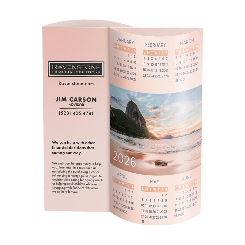 Beach 3D Wave Desk Calendar