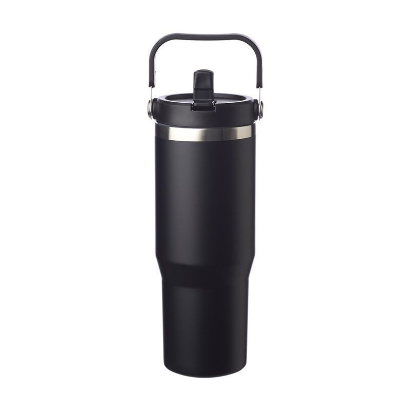 Stainless Travel Mug with Carry Handle, 30 oz