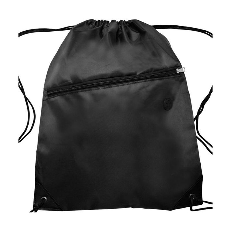 Drawstring Bag with Zippered Pocket