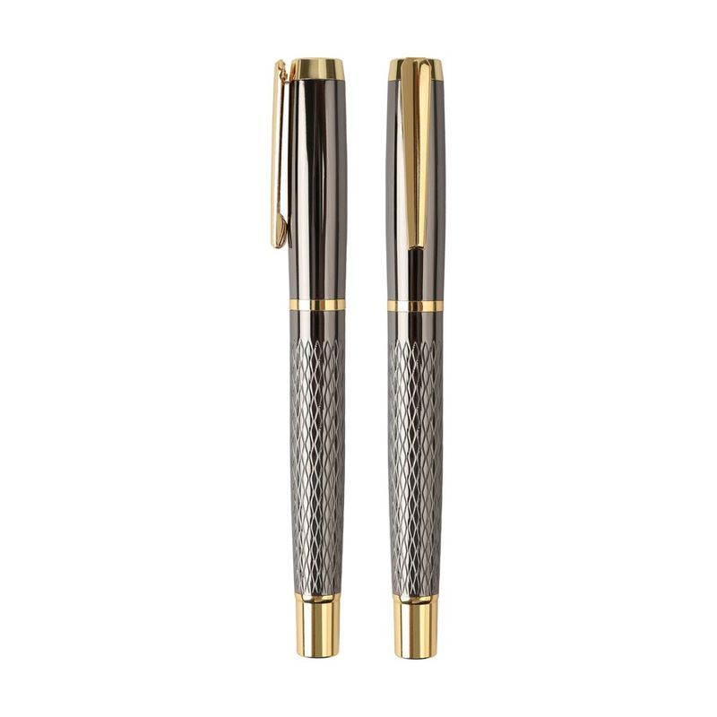 Golden Luxury Ballpoint and Rollerball Pen Gift Set