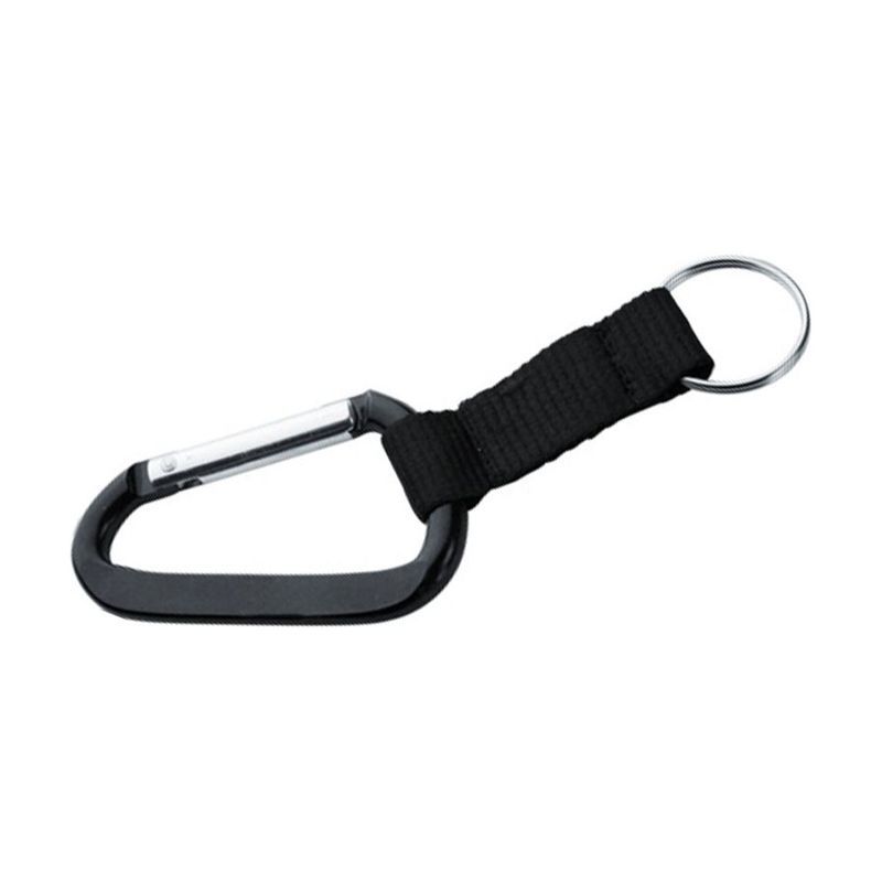 Metallic Carabiner and Strap Keychain