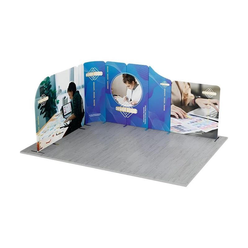 16.4 x 13 ft L-Shape Magnetic Fabric Display