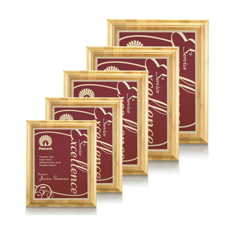 Bamboo Marietta Achievement Plaque - Red